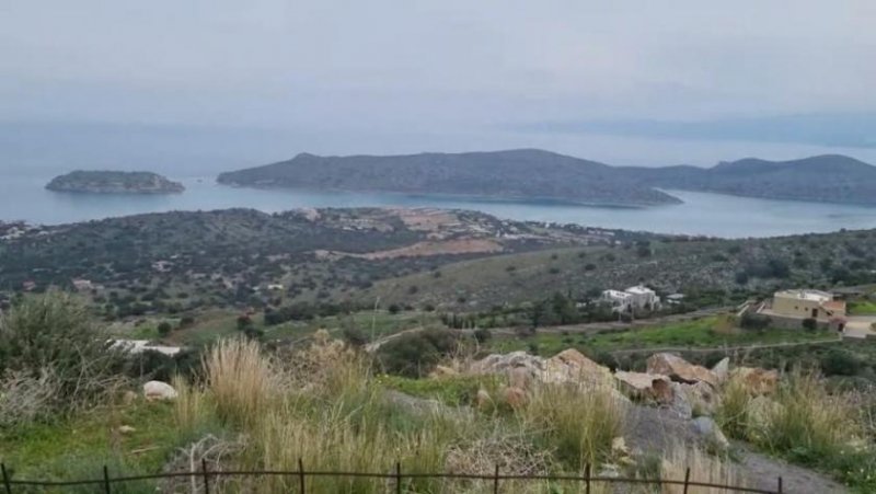 Plaka bei Elounda Kreta, Plaka Elounda: Großes Baugrundstück mit Meerblick in Chavgas zu verkaufen Grundstück kaufen